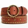 Cleo + Wolf Women's Brass Studded Leather Belt