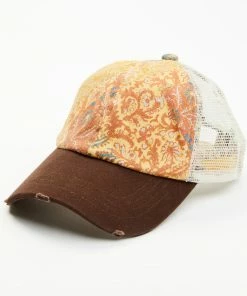 Cleo + Wolf Women's Paisley Circle Patch BallĀ Cap