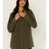 Cleo + Wolf Women's Oversized Shacket Olive