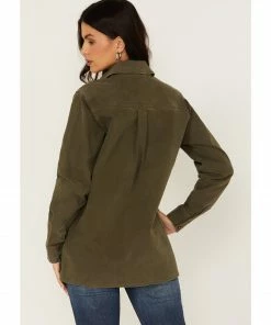 Cleo + Wolf Women's Oversized Shacket Olive -Cleo & Wolf Shop 2000374812 341 P4