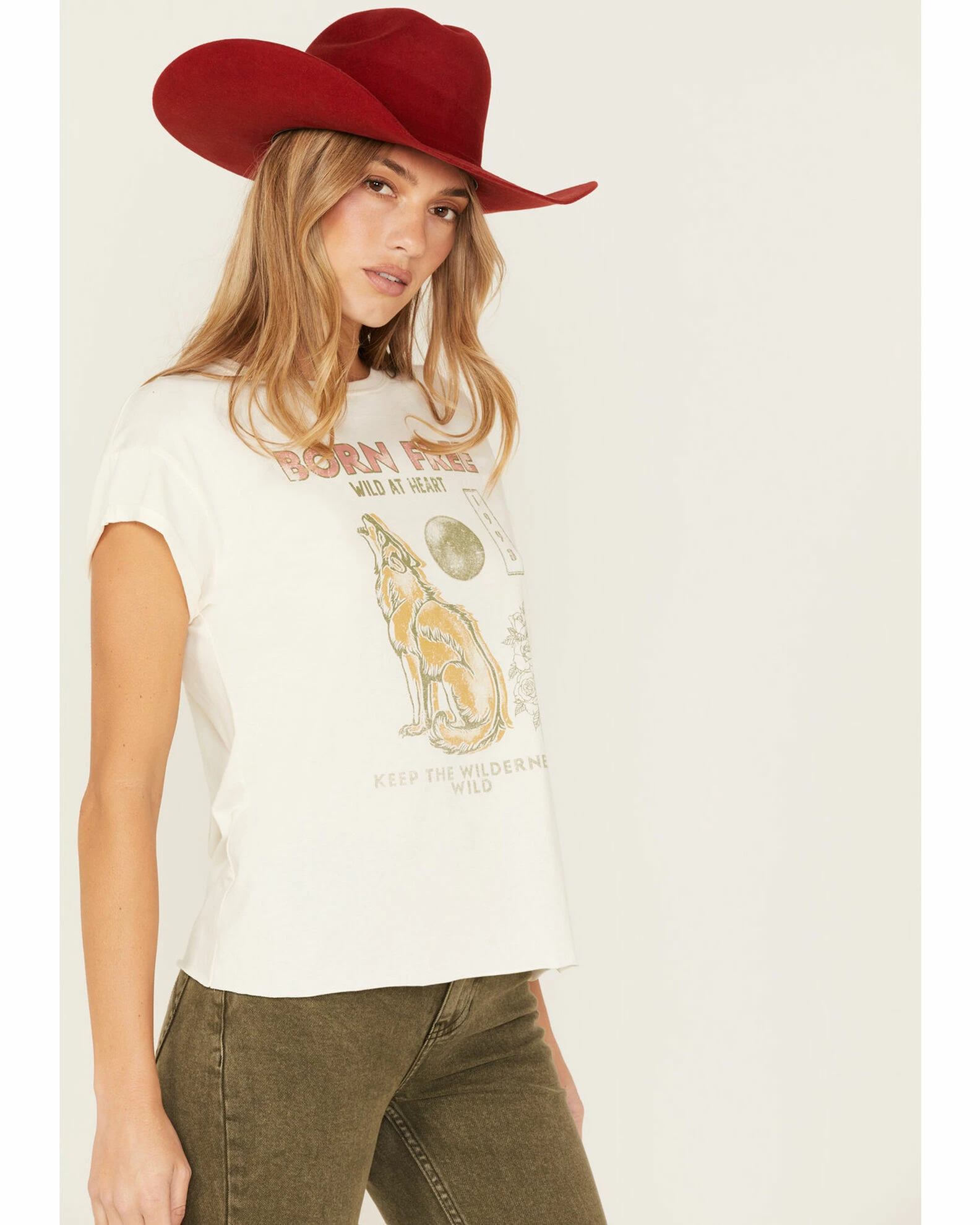 Cleo + Wolf Women's Born Free Graphic Tee 2 Cleo + Wolf Women's Born Free Graphic Tee - Image 2