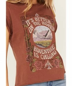 Cleo + Wolf Women's Adventure Calling Graphic Tee -Cleo & Wolf Shop 2000374817 213 P3