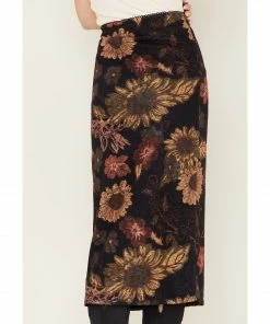 Cleo + Wolf Women's Floral Print Sheer Midi Skirt Black 8 Cleo + Wolf Women's Floral Print Sheer Midi Skirt Black -Cleo & Wolf Shop 2000374825 001 P4