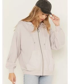 Cleo + Wolf Women's Seamed Zip Hoodie Light Purple 9 Cleo + Wolf Women's Seamed Zip Hoodie Light Purple -Cleo & Wolf Shop 2000374848 530 P1 1
