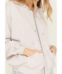 Cleo + Wolf Women's Seamed Zip Hoodie Light Purple 7 Cleo + Wolf Women's Seamed Zip Hoodie Light Purple -Cleo & Wolf Shop 2000374848 530 P3