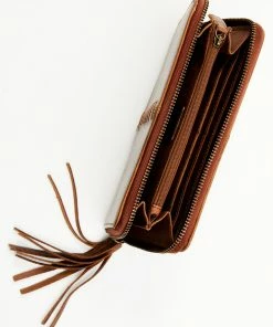 Cleo + Wolf Women's Brown Leather Wallet Distressed Brown -Cleo & Wolf Shop 2000375328 230 P3