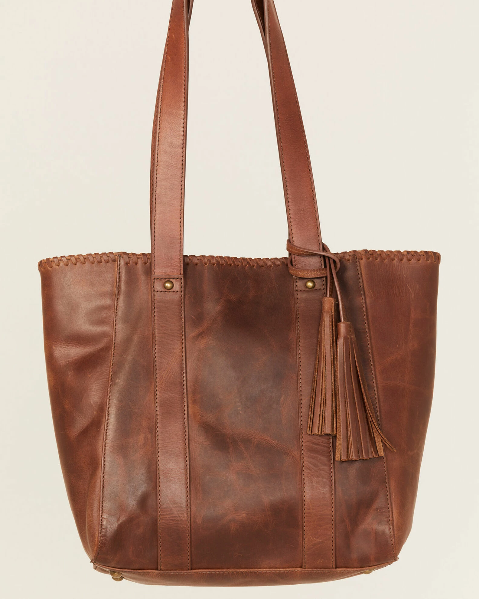 Cleo + Wolf Women's Brown Leather Tote Handbag Distressed Brown 2 Cleo + Wolf Women's Brown Leather Tote Handbag Distressed Brown - Image 2