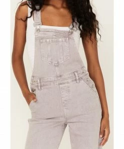 Cleo + Wolf Women's High-Rise Wide Denim Overalls Dark Wash -Cleo & Wolf Shop 2000377464 416 P3
