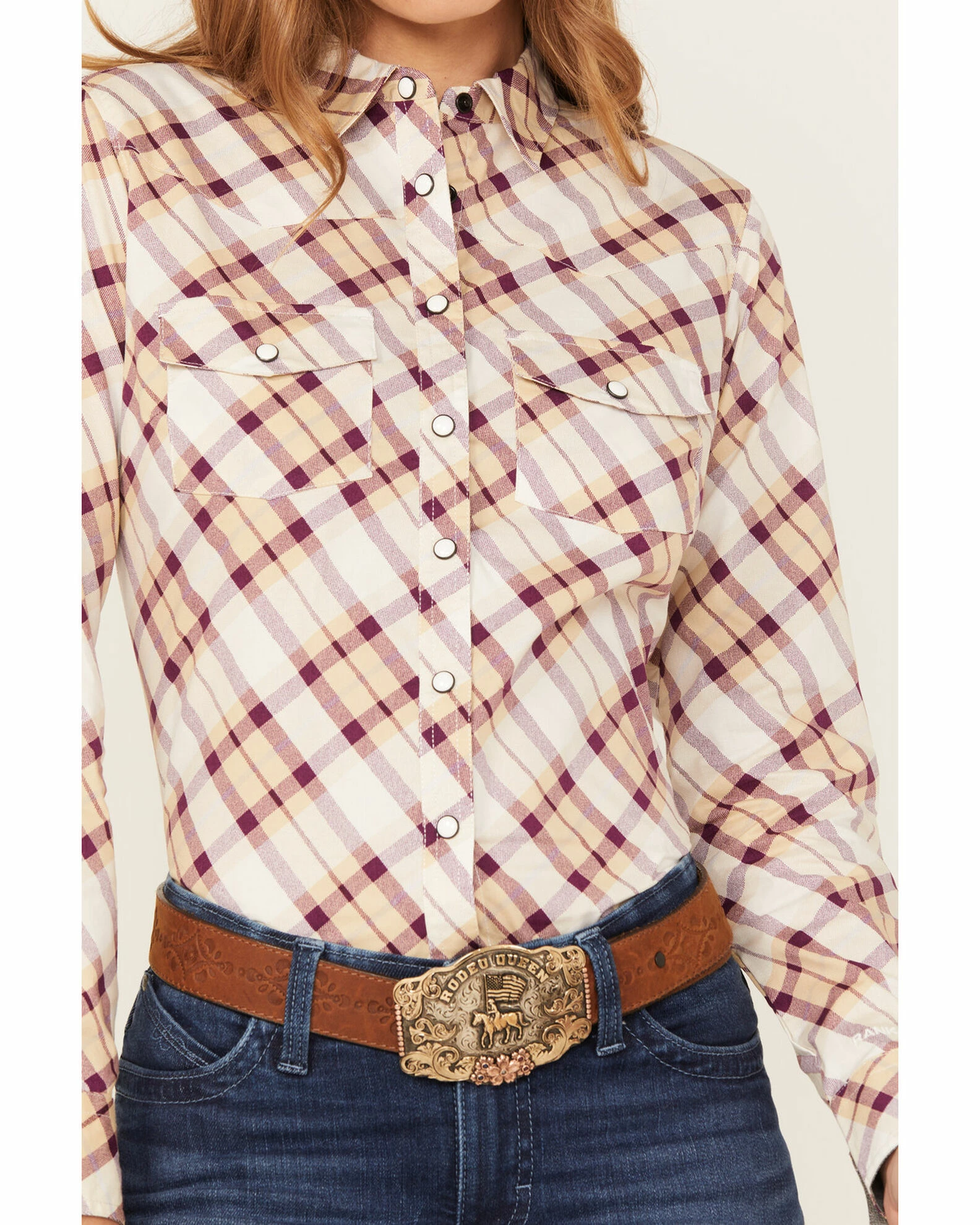 Cleo + Wolf Rank 45 Women's Heritage Riding Shirt Lt Brown 3 Cleo + Wolf Rank 45 Women's Heritage Riding Shirt Lt Brown - Image 3