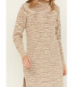 Cleo + Wolf Women's Marled Turtleneck Sweater Dress Oatmeal -Cleo & Wolf Shop 2000380761 104 P3