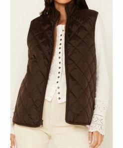 Cleo + Wolf Women's Reversible Sherpa Vest Taupe -Cleo & Wolf Shop 2000380766 251 P3