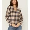 Cleo + Wolf Women's Plaid Print Blouse Blush
