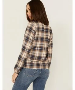 Cleo + Wolf Women's Plaid Print Blouse Blush 8 Cleo + Wolf Women's Plaid Print Blouse Blush -Cleo & Wolf Shop 2000380779 681 P4