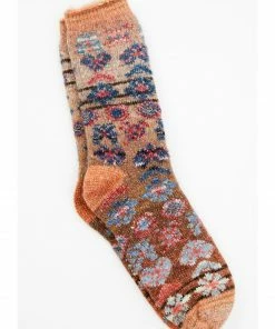 Cleo + Wolf Women's Brown Folklore Socks 