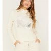 Cleo + Wolf Women's Mock Neck Tee Off White