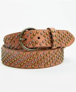 Cleo + Wolf Women's Tan Studded Hip Belt 